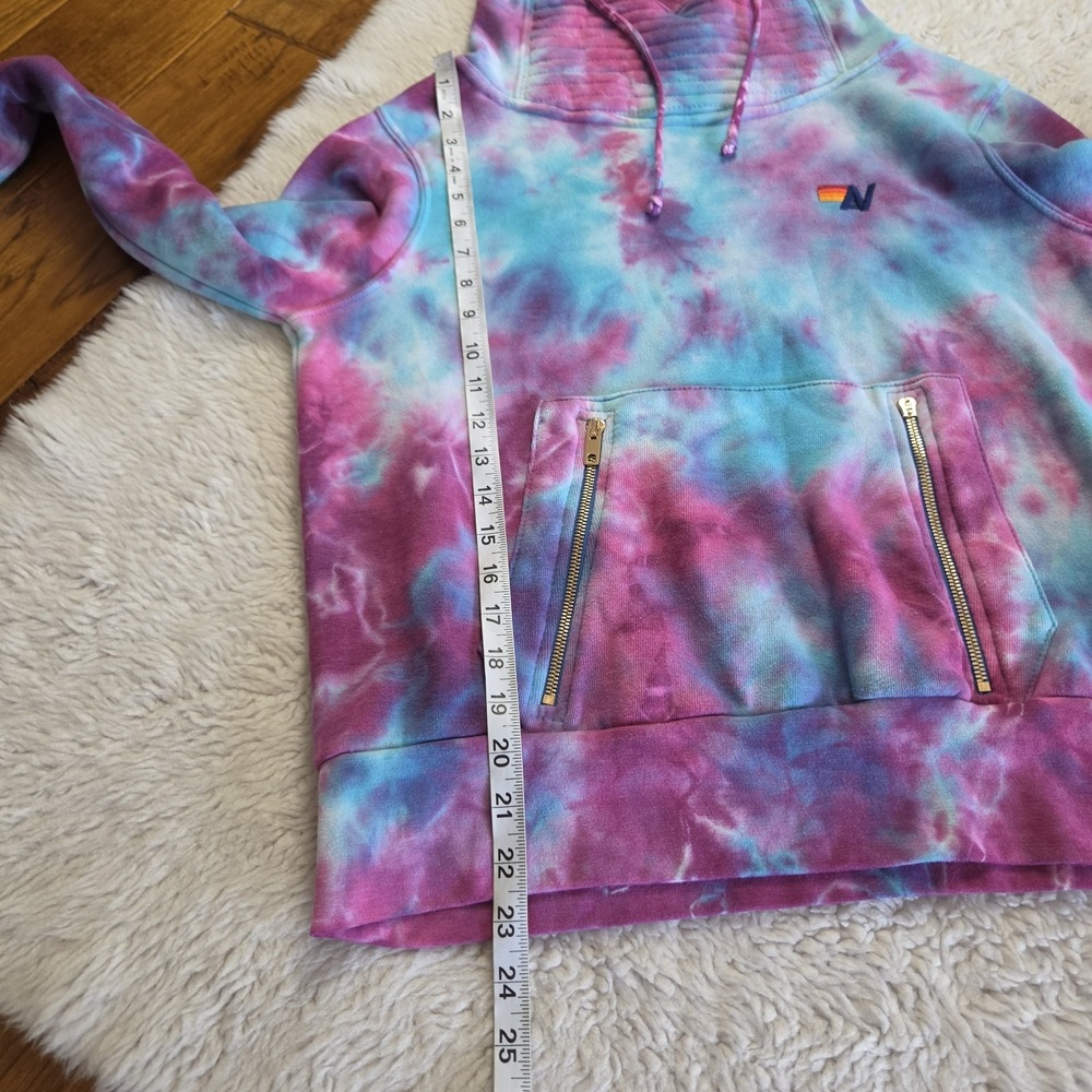 Aviator Nation Ninja Hoodie Sweatshirt Tie Dye Women's Small Oversized Purple - Picture 8 of 9